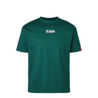 Kappa卡帕情侣男女款运动短袖休闲图案T恤夏季圆领半袖2020|K0AX2TD08D 高山绿-350 M