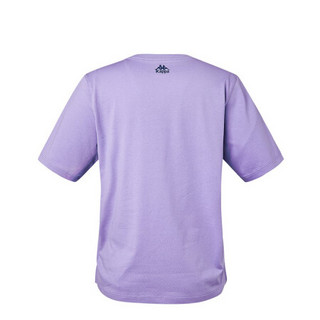 Kappa卡帕女运动短袖休闲印花T恤夏季圆领半袖2020新款|K0A42TD24 木槿紫-4101 L