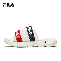 FILA 斐乐官方JAGGER 男子运动拖鞋2020夏新款厚底凉拖沙滩鞋男鞋 奶白色-GD 40