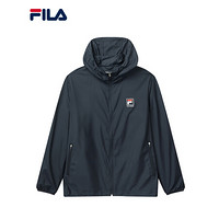 FILA 斐乐官方 男子外套 2020夏季新款多彩宽松梭织连帽皮肤衣 传奇蓝-NV 175/96A/L