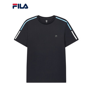 FILA 斐乐官方 男子2020夏季新款短T时尚运动简约潮流短袖衫 RD宝蓝-NV 170/92A/M