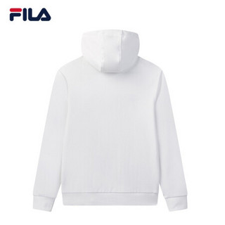 FILA 斐乐官方连帽卫衣女子男子2020秋季情侣款运动休闲印花柔软套头女上衣 标准白-WT（男） S