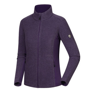 诺诗兰秋冬户外女式经典素色立领保暖绒外套 GF082518 兰紫色 XL