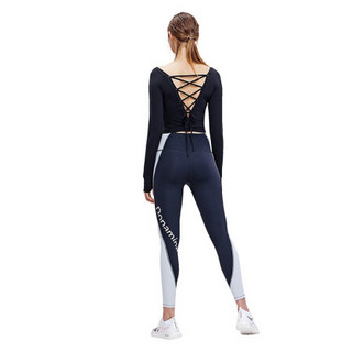 HOTSUIT 后秀 2020夏季新款塑形运动上衣女 镂空美背弹力紧身瑜伽跑步健身服 矿物黑 S