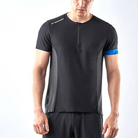 LP 男子运动短袖 健身跑步修身反光T恤 透气干爽舒适 LTM2301O 黑色 XL