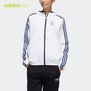 adidas NEO W BRLV WB 1 女士运动夹克 GK1509 白/科技靛蓝 XL