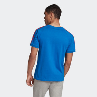 阿迪达斯官网 adidas 三叶草 3-S TEE 男装运动短袖T恤GP1921 空军蓝 M(180/100A)