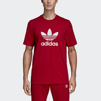 阿迪达斯官方 adidas 三叶草 TREFOIL T-SHIRT 男子短袖上衣DX3609 如图 M