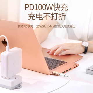 绿联Type-C扩展坞HDMI转接头通用苹果MacBook Air/Pro电脑转换器USB-C分线器 雷电3拓展坞 读卡款