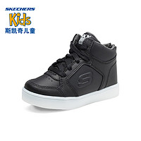 SKECHERS 斯凯奇 Skechers斯凯奇童鞋男童春夏闪灯鞋儿童高帮炫酷运动鞋休闲鞋板鞋