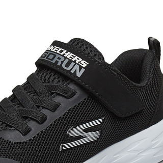 Skechers斯凯奇秋季儿童运动鞋 男童透气网布休闲鞋660042L 28.5 黑色/BLK