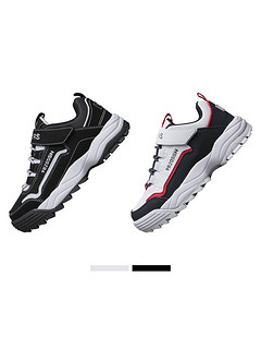 Skechers斯凯奇2020春季新款男童简约时尚魔术贴运动老爹鞋98205L 30 白色/海军蓝色/红色/WNVR