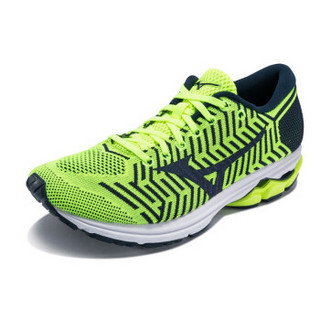 Mizuno美津浓运动鞋男跑步鞋缓冲减震 WAVEKNIT R2 J1GC182909 荧光黄/藏青 41