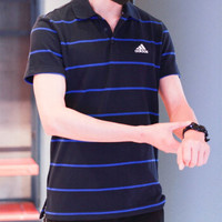Adidas阿迪达斯官网旗舰男装 2020夏季新款运动服时尚休闲服POLO衫舒适透气棉质短袖T恤 DT9911/黑色 L
