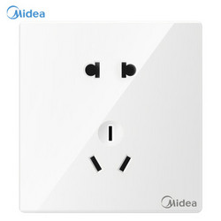 Midea 美的 E01 正五孔插座 白色