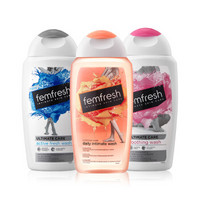 有券的上：femfresh 芳芯 女性洗护液套装 洋甘菊日常型+蔓越莓舒缓型+百合加强版