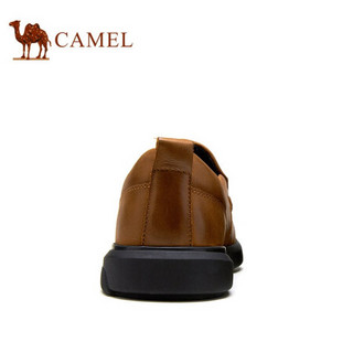 骆驼（CAMEL） 商务休闲鞋套脚乐福鞋男士圆头皮鞋 A032155480 土黄 39