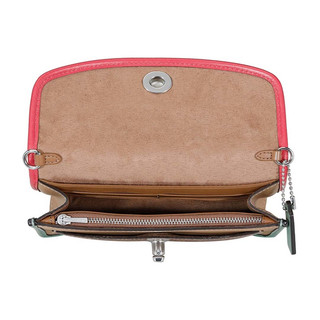 COACH 蔻驰 PARKER系列 女土山茶花单肩包 89304 LHPVU 卡其拼色