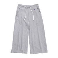 Champion冠军新品 WOMEN'S BASIC 女士休闲系带阔腿九分裤 牛津灰 M