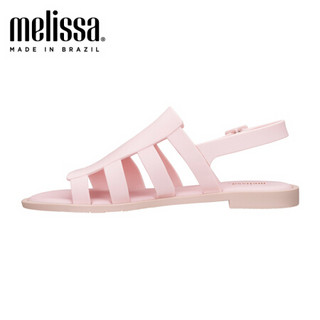 melissa 梅丽莎2020春夏新品条带拼接搭扣时尚独特女士凉鞋31753 粉色/米色 7 240mm