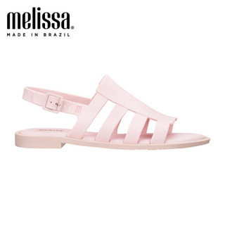 melissa 梅丽莎2020春夏新品条带拼接搭扣时尚独特女士凉鞋31753 粉色/米色 7 240mm