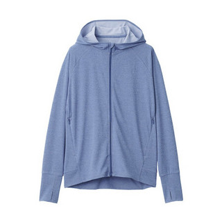 MUJI 无印良品 女士拉链连帽衫 BBR06A0S 蓝色 M