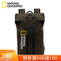 国家地理NATIONAL GEOGRAPHIC2020春夏新款大容量书包时尚双肩包男女旅行户外背包 军绿色