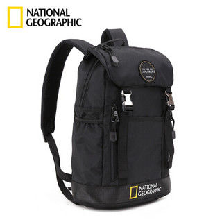 国家地理NATIONAL GEOGRAPHIC新款户外双肩包男士时尚潮流大容量学生书包旅行背包女 黑色