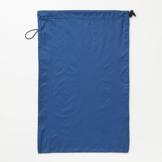 MUJI 滑翔伞梭织布 折叠式巾着袋 户外 蓝色 L·约26x40cm