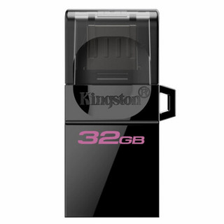 Kingston 金士顿 DTDUO3G2 USB3.2 U盘 黑色 32GB microUSB/Type-A