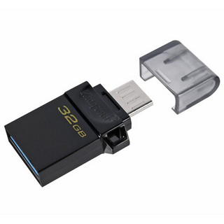 Kingston 金士顿 DTDUO3G2 USB3.2 U盘 黑色 32GB microUSB/Type-A