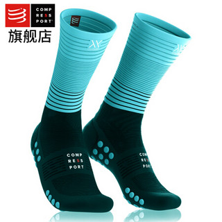 COMPRESSPORT 马拉松跑步装备 压缩跑步袜 中筒袜 排汗透气 黑/红 T4