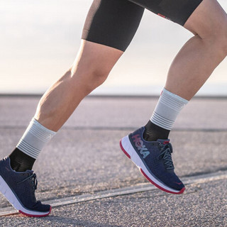 COMPRESSPORT 马拉松跑步装备 压缩跑步袜 中筒袜 排汗透气 黑/红 T4