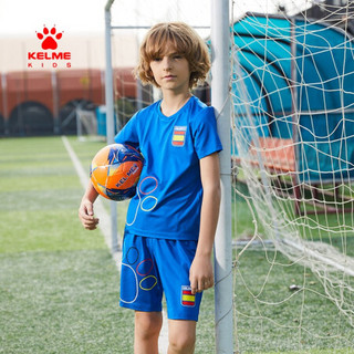 KELME（kids）男童短袖T恤大童圆领宽松上衣20夏季新款潮儿童洋气TZ5021301A 红色 140cm