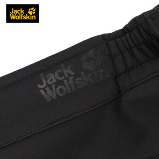 Jack Wolfskin/狼爪官方女裤春季新款户外防风防泼水耐磨透气休闲软壳冲锋长裤5518542 5518542-6000/黑色 42