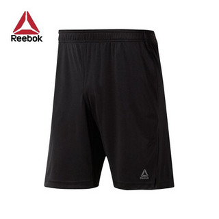 Reebok锐步男子夏季短裤WORCOMMKNIT亚洲码夏季款 训练裤ED2714 ED2714_黑色 A/L