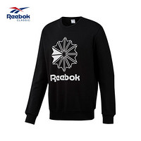 Reebok锐步男子复古休闲卫衣Big Crew 冬季潮流款FKR22 DT8132_黑色 A/S