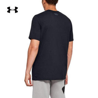 安德玛官方UA Big Logo运动短袖T恤男女同款Under Armour1351617 黑色001 男码S/女码XS-M