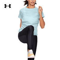 安德玛官方UA Speed Strike女子运动短袖T恤Under Armour1326462 蓝色462 XL