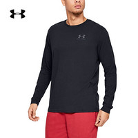 安德玛官方UA Sportstyle男子运动长袖T恤Under Armour1329585 黑色001 L