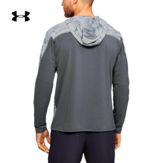 安德玛官方UA Iso Chill男子运动连帽卫衣Under Armour1351140 灰色012 S