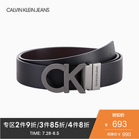 CK JEANS 2020春夏款 男装Logo简约时尚皮带腰带HC0551H1900 002-棕色 85cm