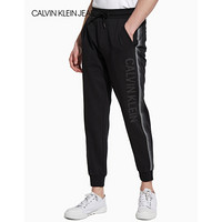 CK JEANS 2020春夏款 男装棉质Logo收腿休闲长裤 J314455 BAE-黑色 XL