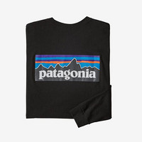 Patagonia巴塔哥尼亚男士T恤圆领长袖舒适休闲简约上衣38518 Black (BLK) L