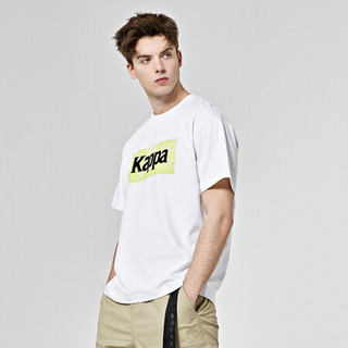 Kappa卡帕艺术家联名男运动短袖休闲圆领T恤夏季印花半袖2020新款|K0A12TD39D 漂白-001 XXL