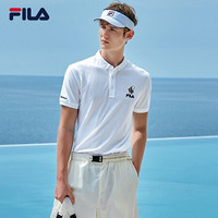 FILA 斐乐官方男子短袖POLO衫2020夏季新款简约运动POLO男 标准白-WT 170/92A/M