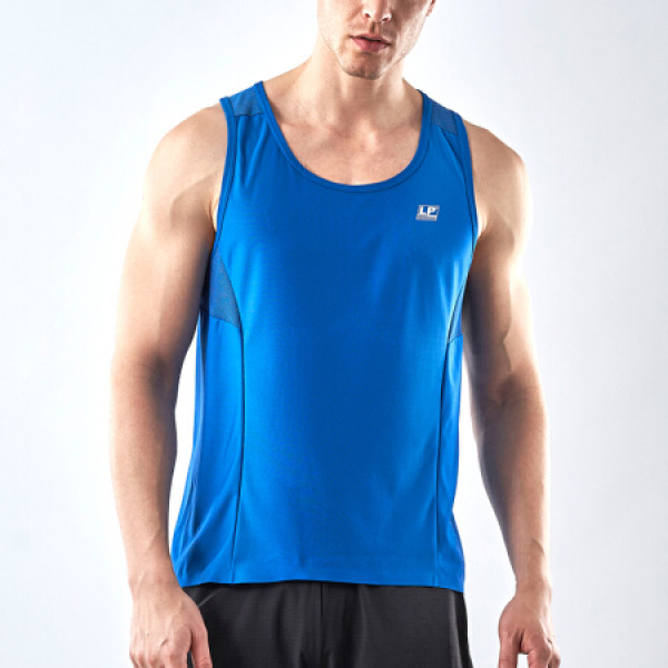 lp 透气男子运动背心 健身跑步反光修身背心 干爽舒适 ltm2201o 蓝色