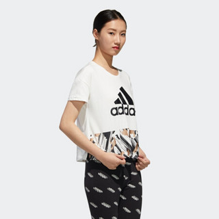 adidas 阿迪达斯 W U-4-U CROP T 女子运动T恤 GG3409 白/黑 XXS