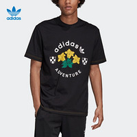 阿迪达斯官网adidas 三叶草 男装秋季运动短袖T恤GD5608 黑色 S(参考身高:173~178CM)