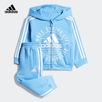 阿迪达斯官网 adidas IN F BRAND SET 婴童装训练运动套装EH3655 天然蓝 80CM